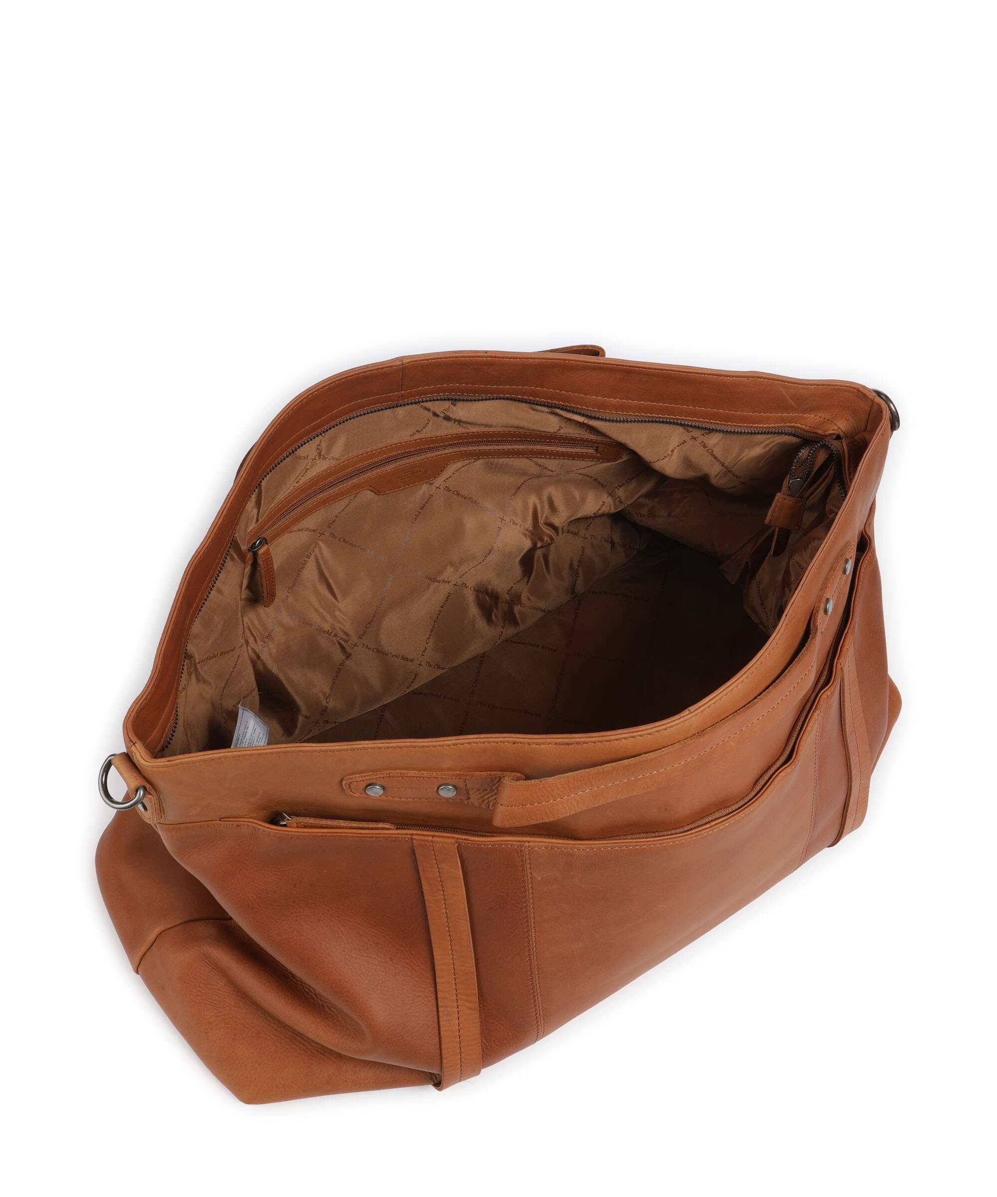 The Chesterfield Brand Wax Pull Up Cow Mark Weekend bag cognac