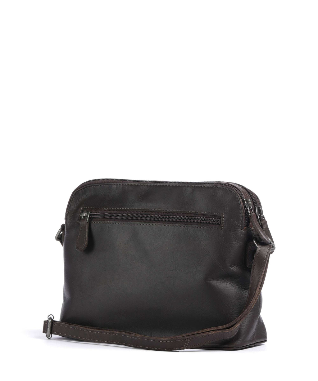 The Chesterfield Brand Wax Pull Up Cow Nebraska Crossbody bag brown
