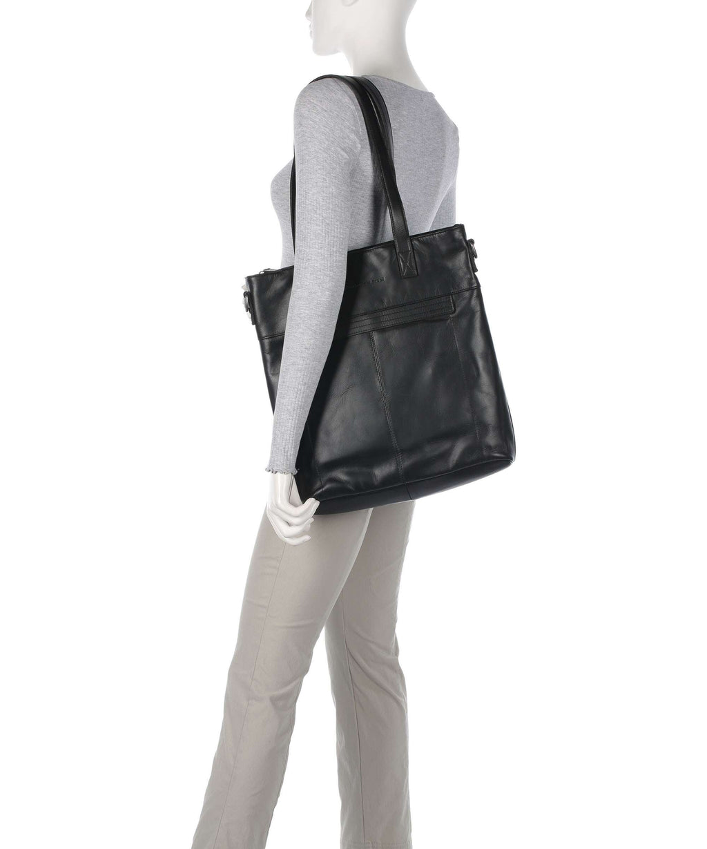 The Chesterfield Brand Wax Pull Up Cow Nunavik Tote bag black