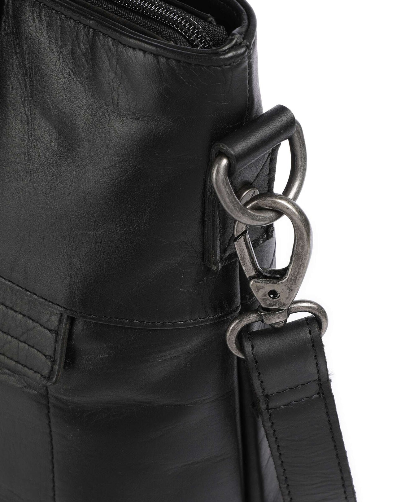 The Chesterfield Brand Cow Wax Pull Up Nunavik Tote bag black