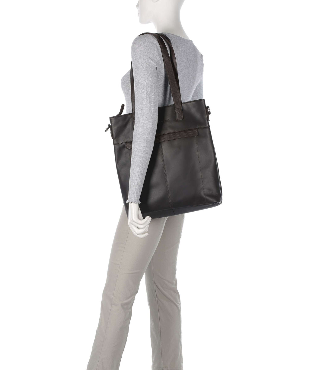 The Chesterfield Brand Wax Pull Up Cow Nunavik Tote bag brown