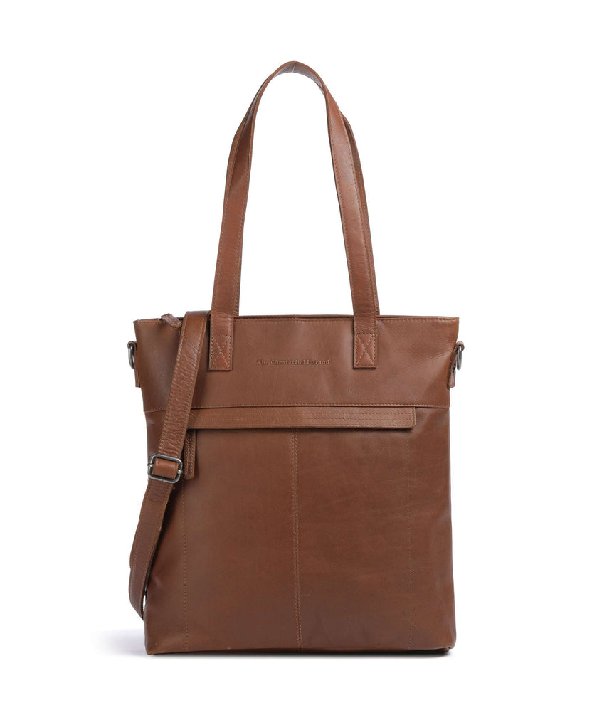 The Chesterfield Brand Cow Wax Pull Up Nunavik Tote bag cognac