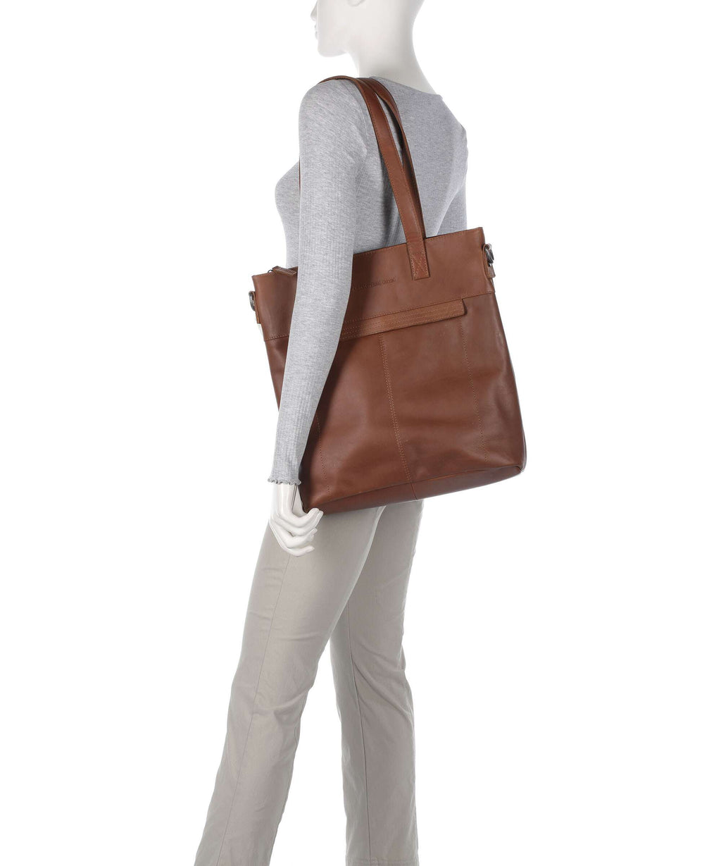 The Chesterfield Brand Wax Pull Up Cow Nunavik Tote bag cognac