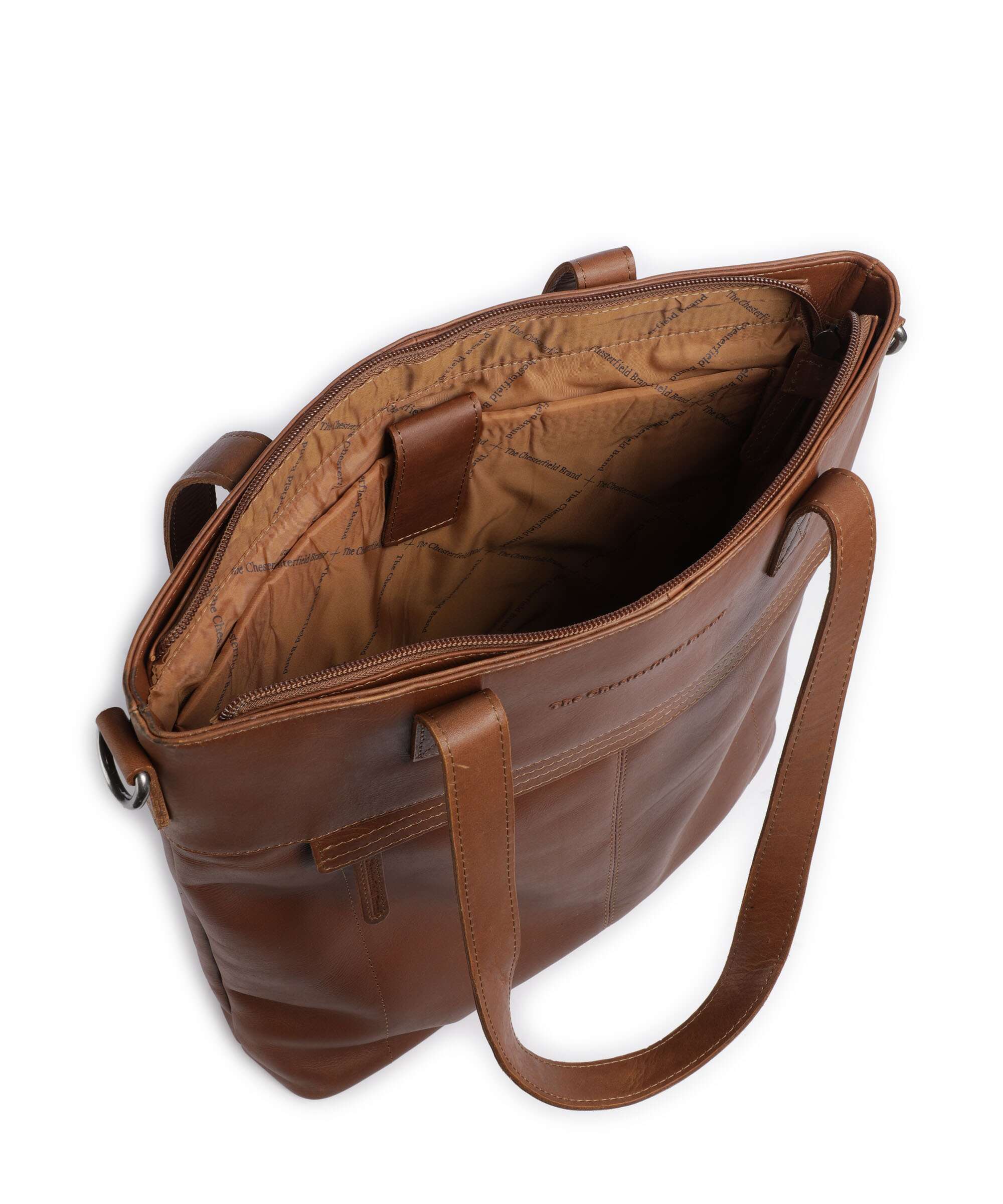 The Chesterfield Brand Wax Pull Up Cow Nunavik Tote bag cognac