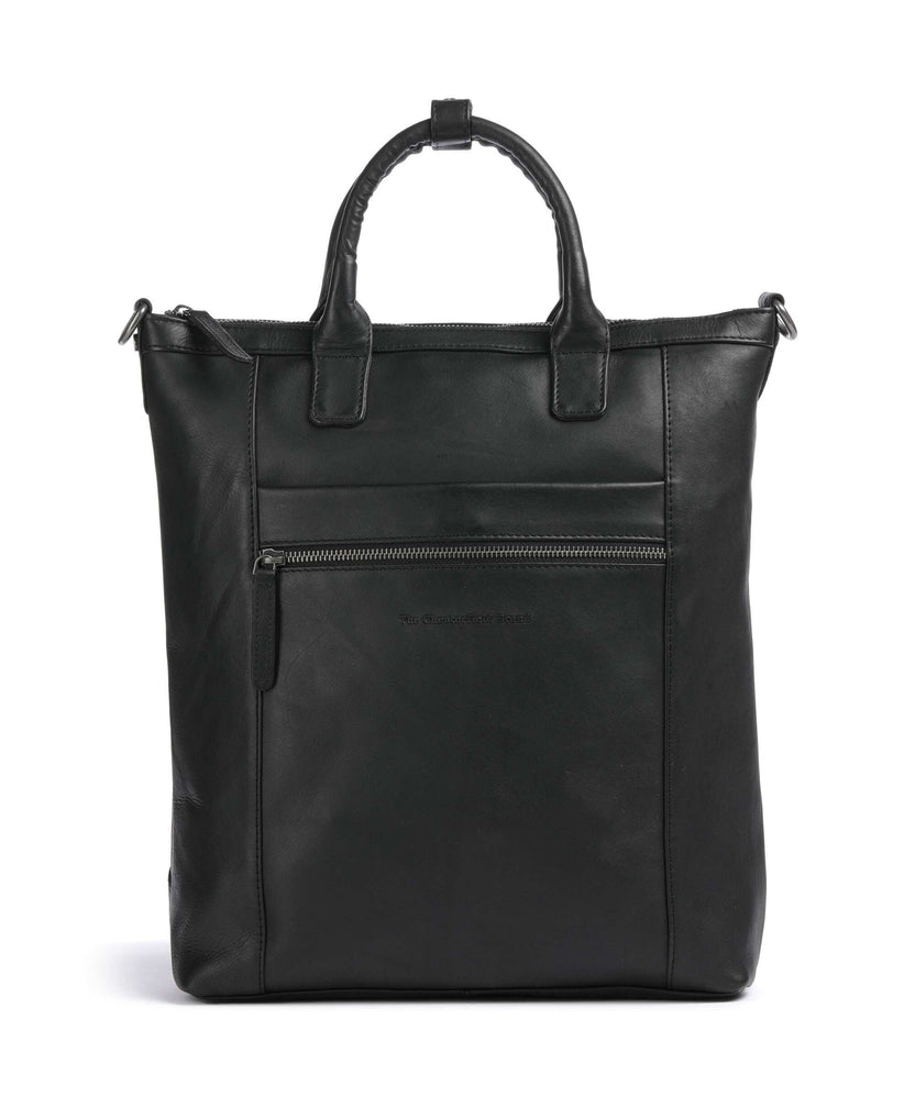 The Chesterfield Brand Cow Wax Pull Up Luisa Backpack bag black