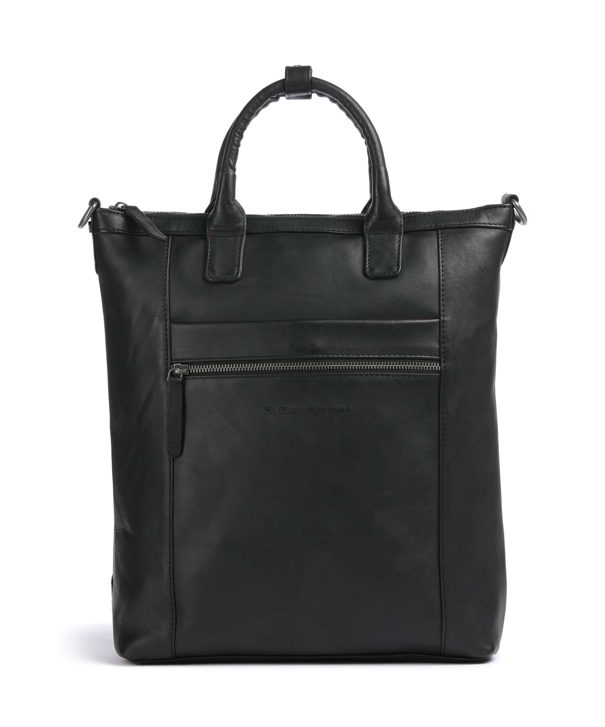 The Chesterfield Brand Wax Pull Up Cow Luisa Backpack bag black