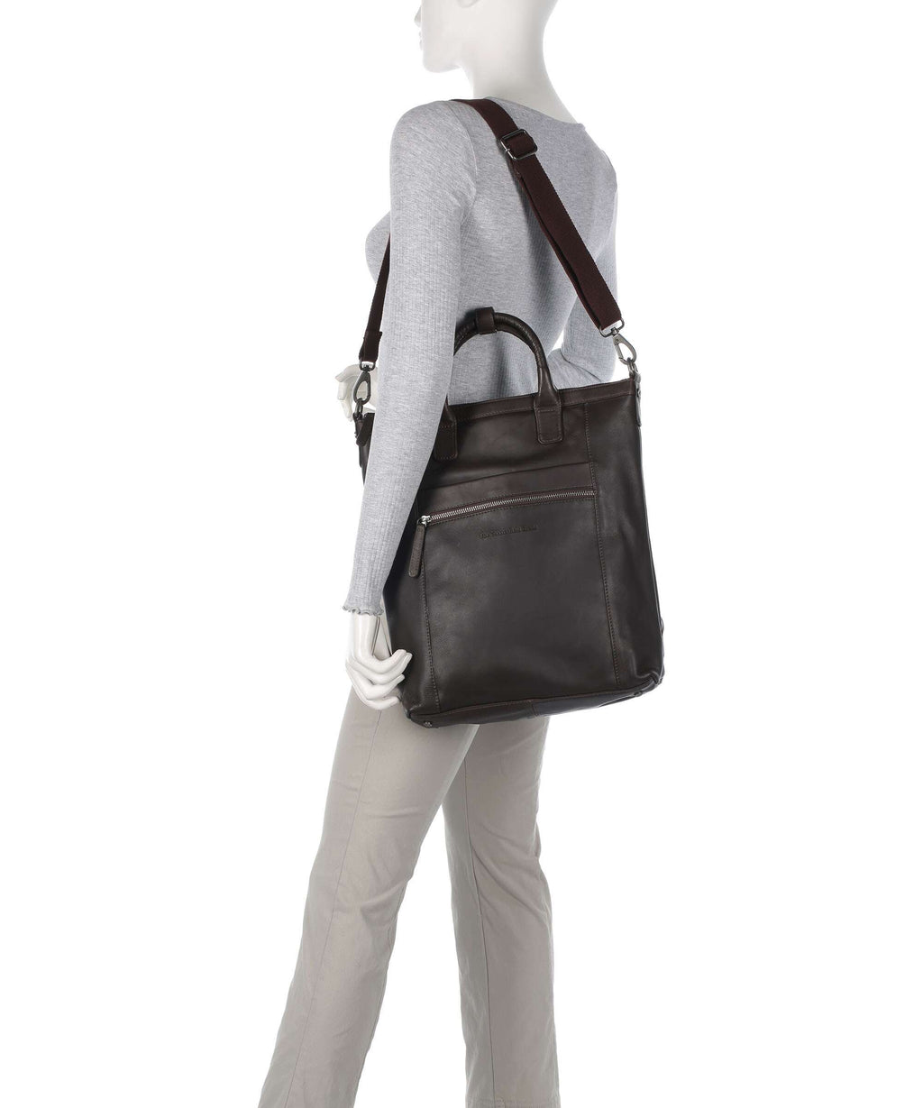 The Chesterfield Brand Wax Pull Up Cow Luisa Backpack bag brown