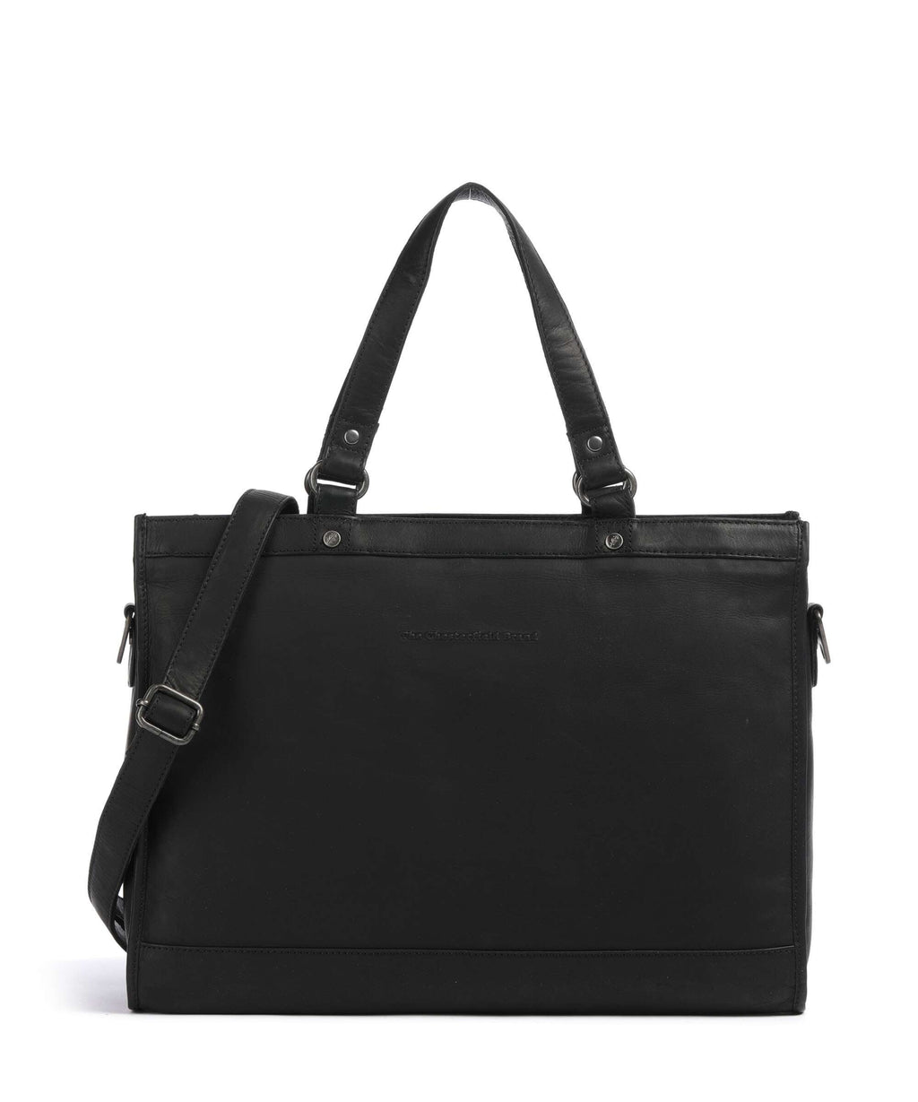 The Chesterfield Brand Wax Pull Up Cow Manly Tote bag black