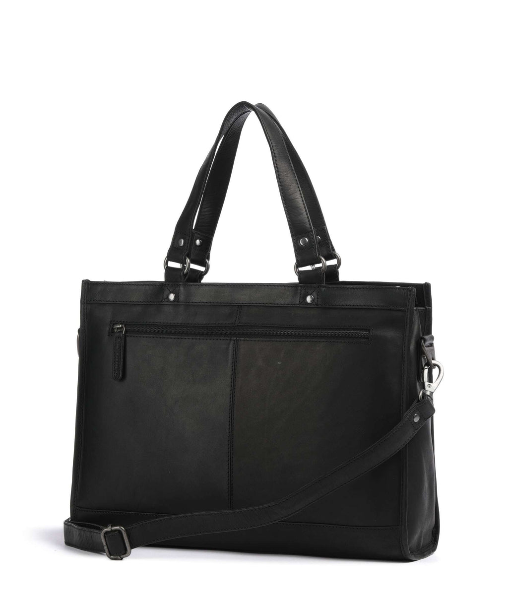 The Chesterfield Brand Wax Pull Up Cow Manly Tote bag black