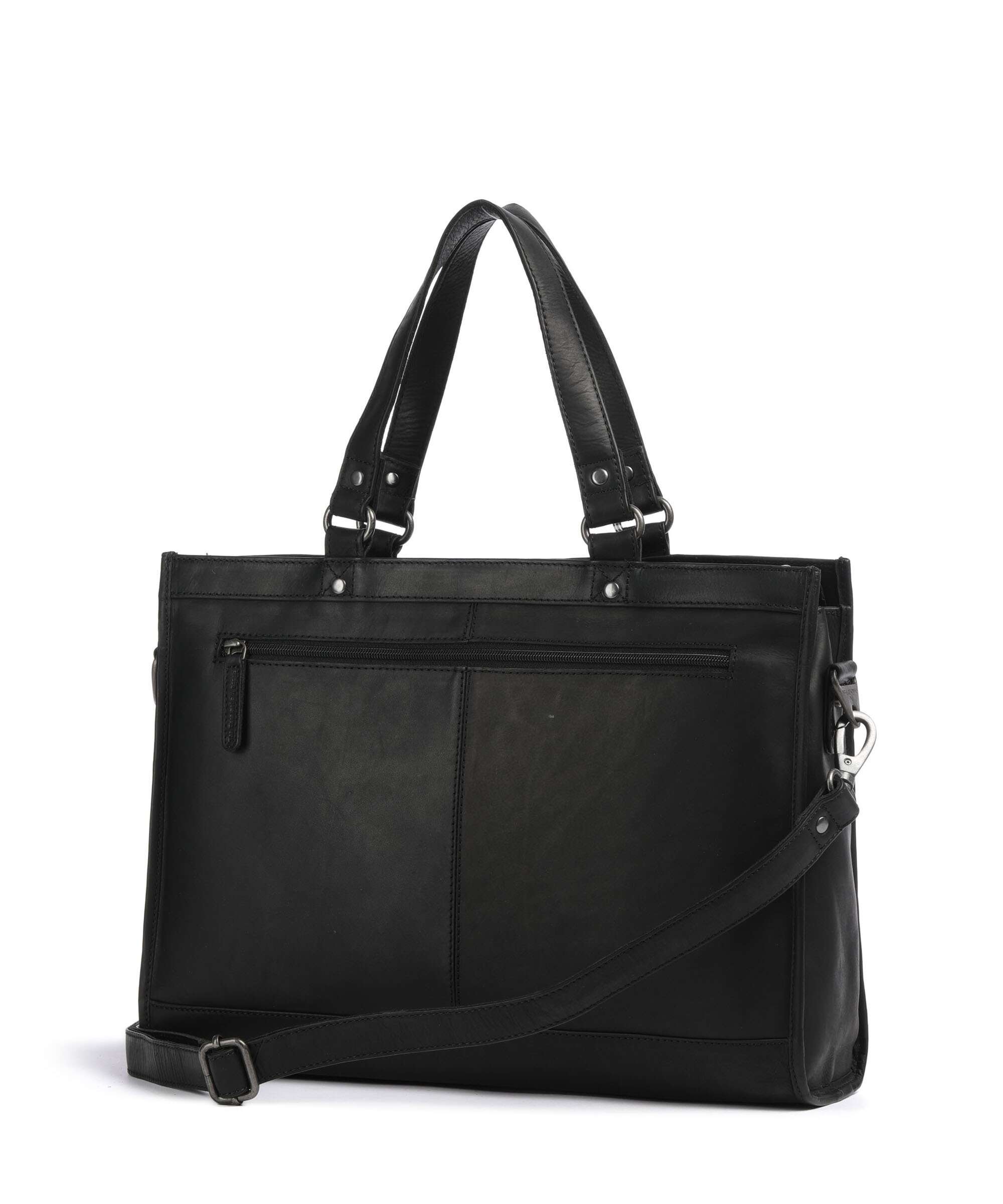 The Chesterfield Brand Wax Pull Up Cow Manly Tote bag black