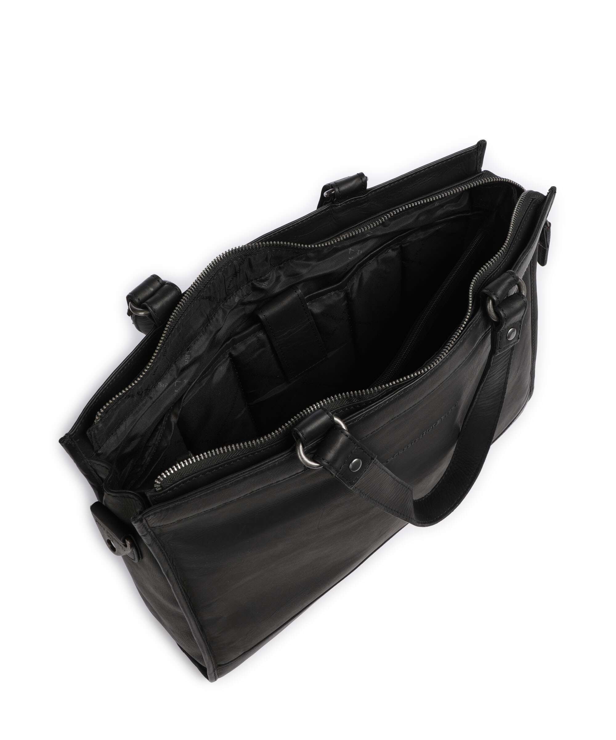 The Chesterfield Brand Wax Pull Up Cow Manly Tote bag black
