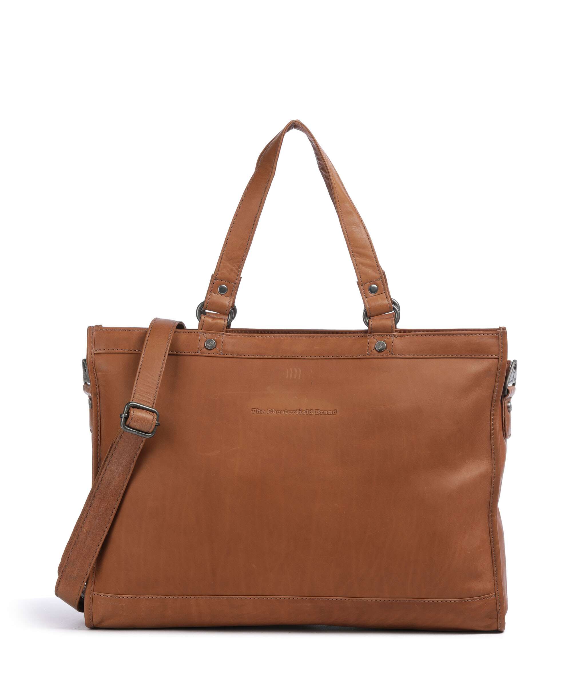 The Chesterfield Brand Wax Pull Up Cow Manly Tote bag cognac