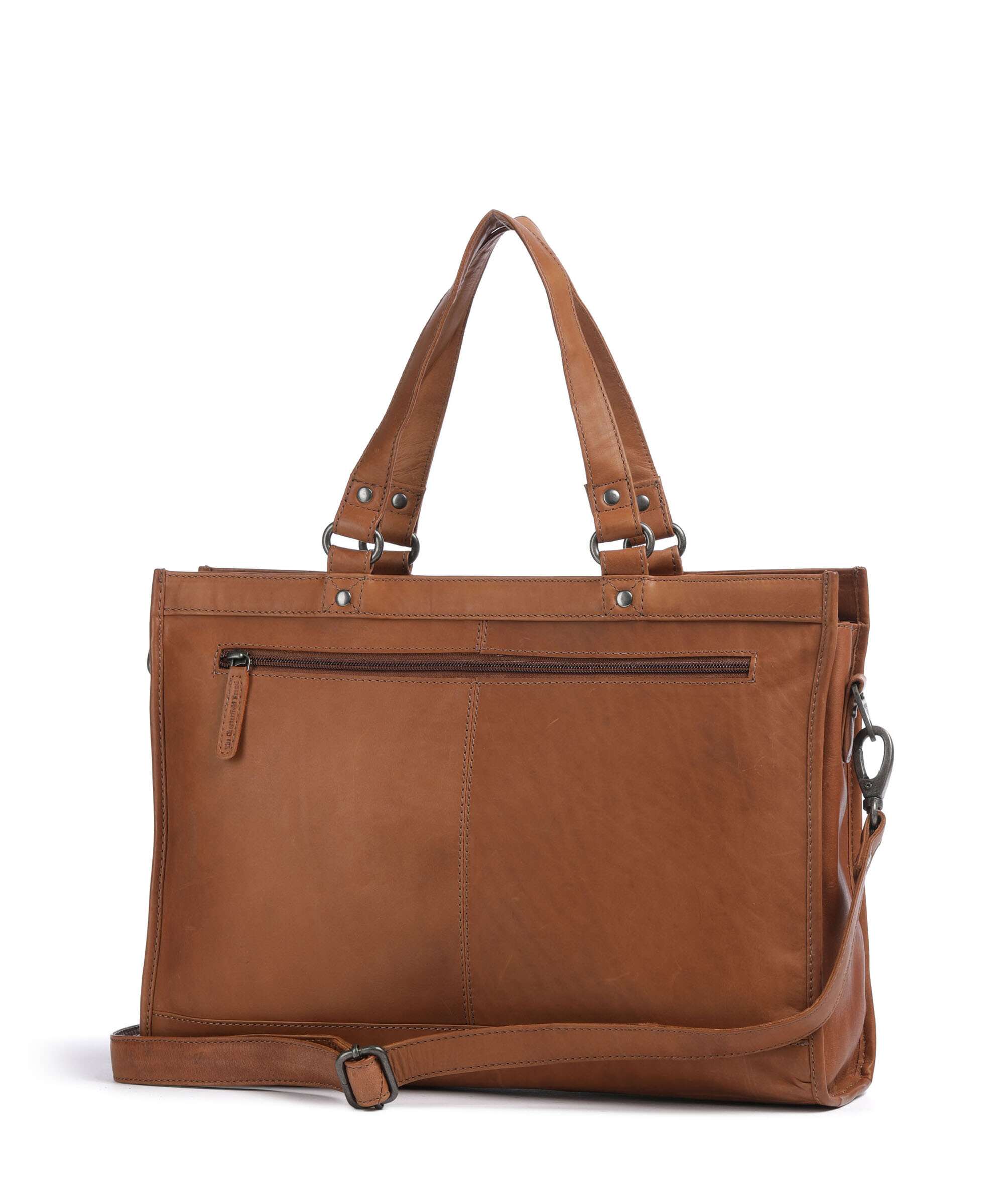 The Chesterfield Brand Wax Pull Up Cow Manly Tote bag cognac