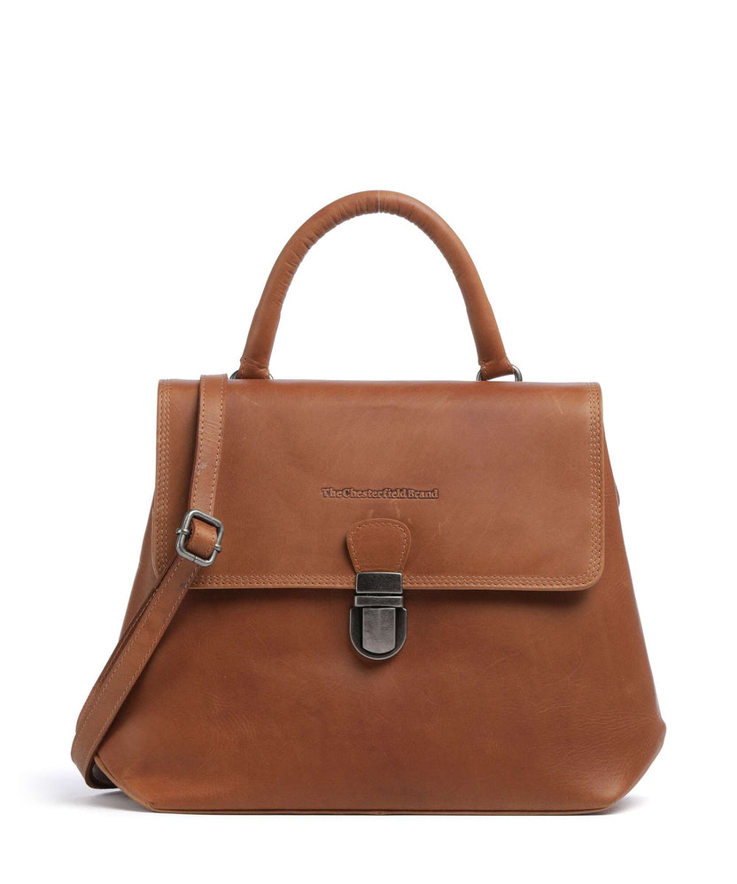 The Chesterfield Brand Wax Pull Up Cow Angera Handbag cognac