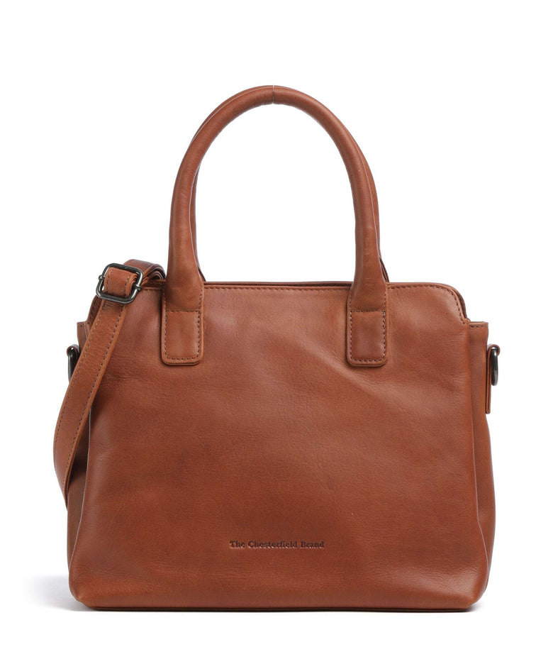 The Chesterfield Brand Wax Pull Up Cow Hermosa Handbag cognac