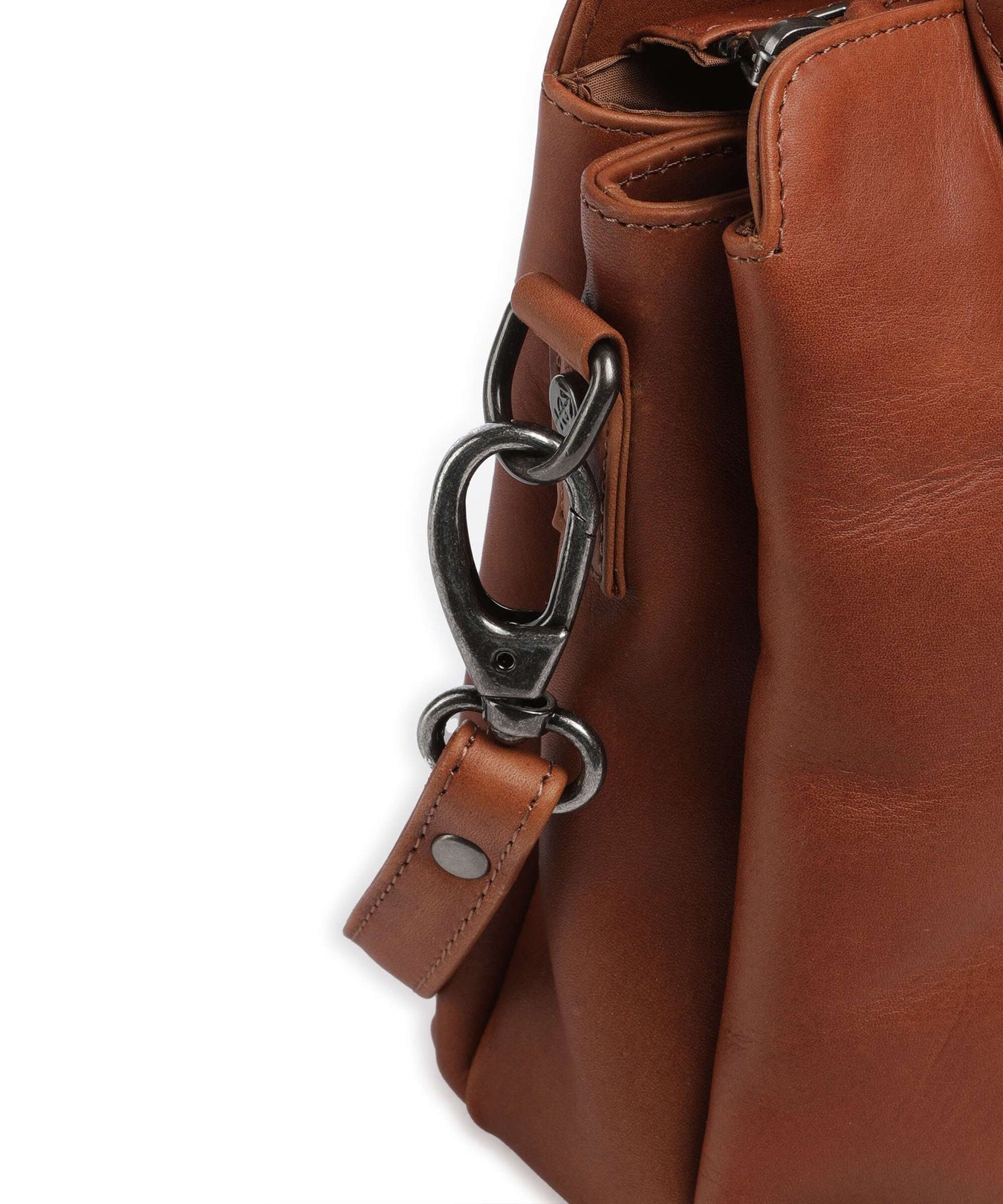 The Chesterfield Brand Wax Pull Up Cow Hermosa Handbag cognac