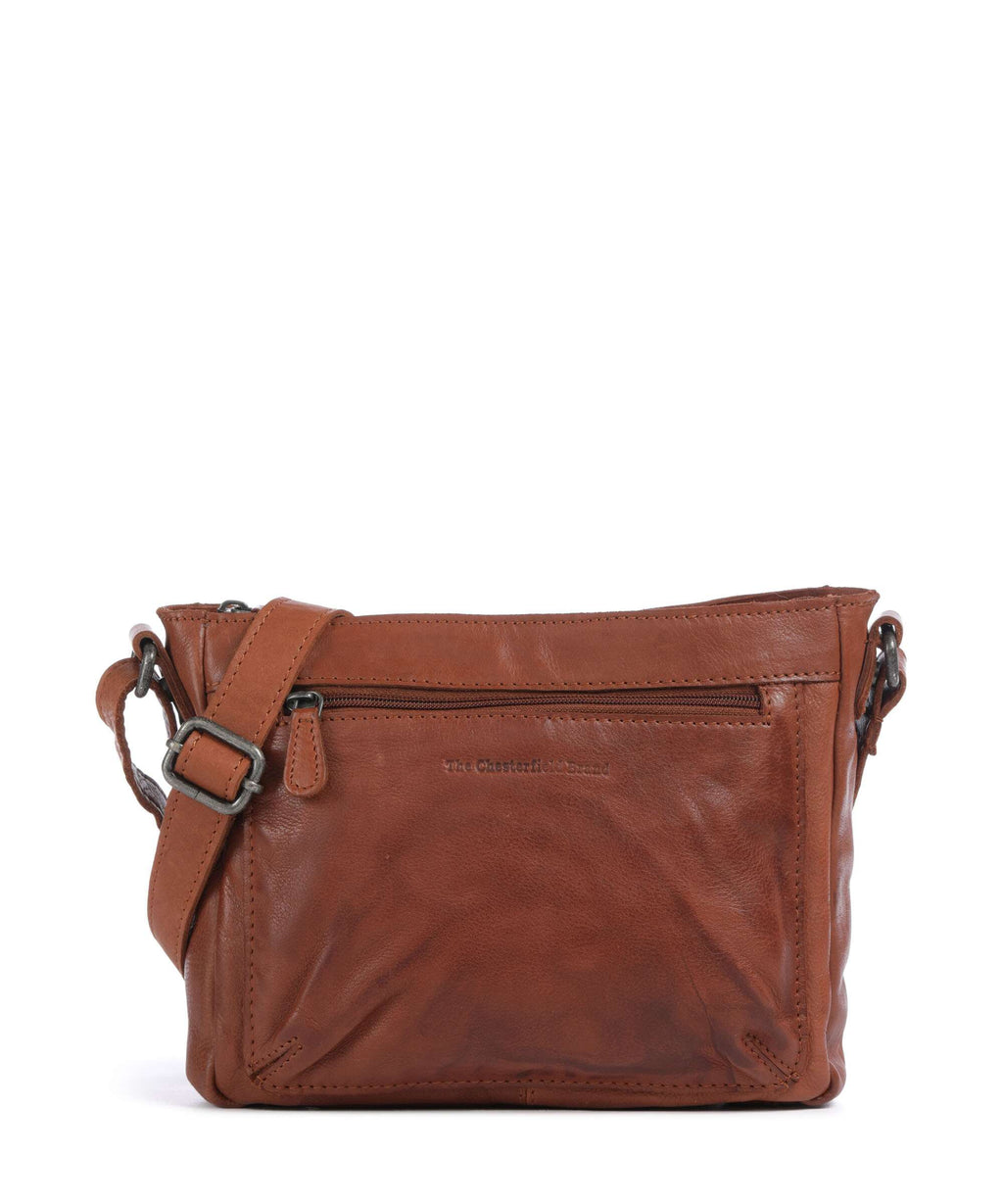 The Chesterfield Brand Washed Waxed Cow Aston Crossbody bag cognac