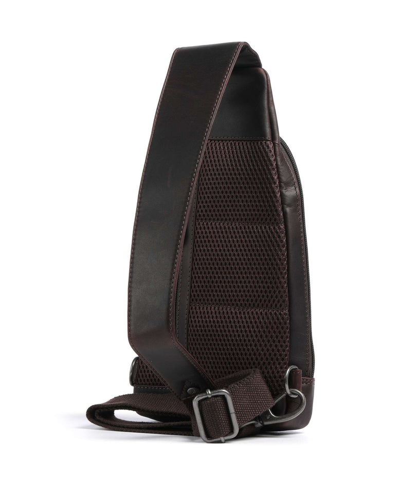 The Chesterfield Brand Wax Pull Up Cow Bowey Sling bag brown