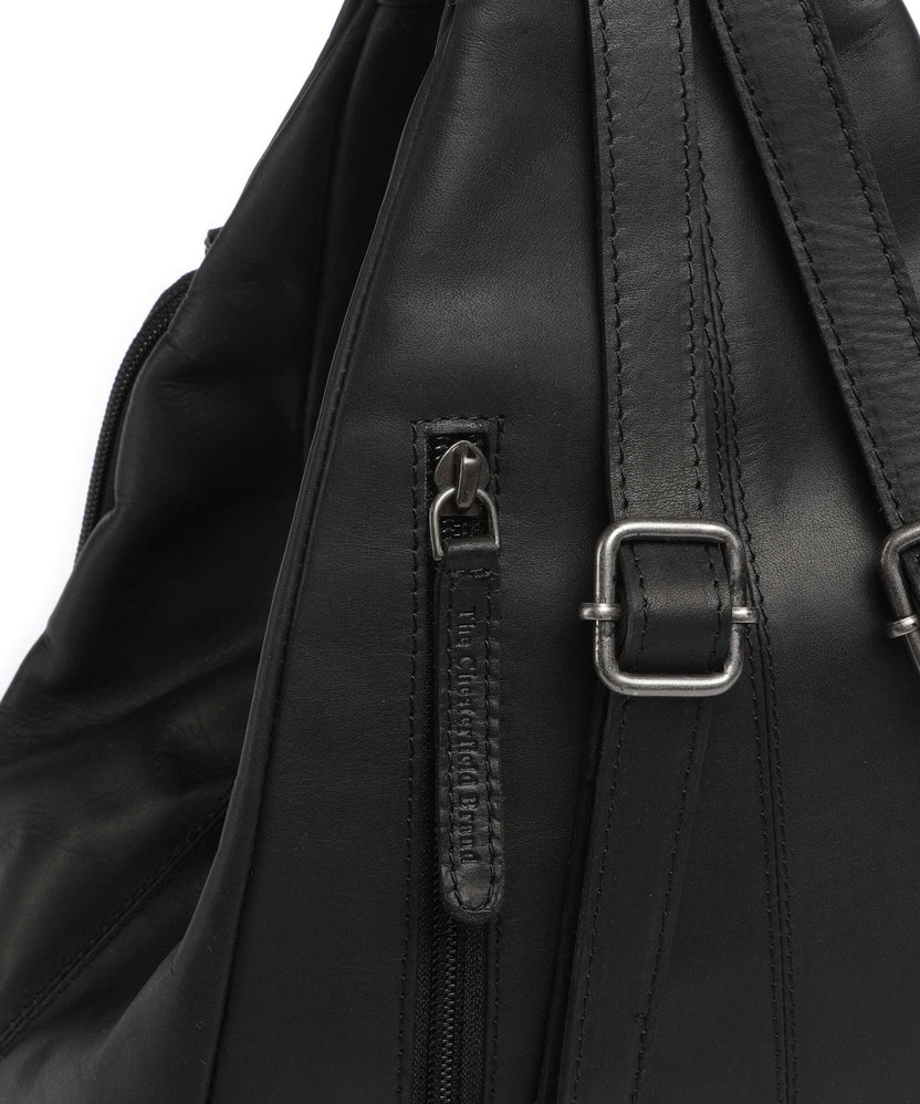 The Chesterfield Brand Wax Pull Up Cow Howard Backpack black