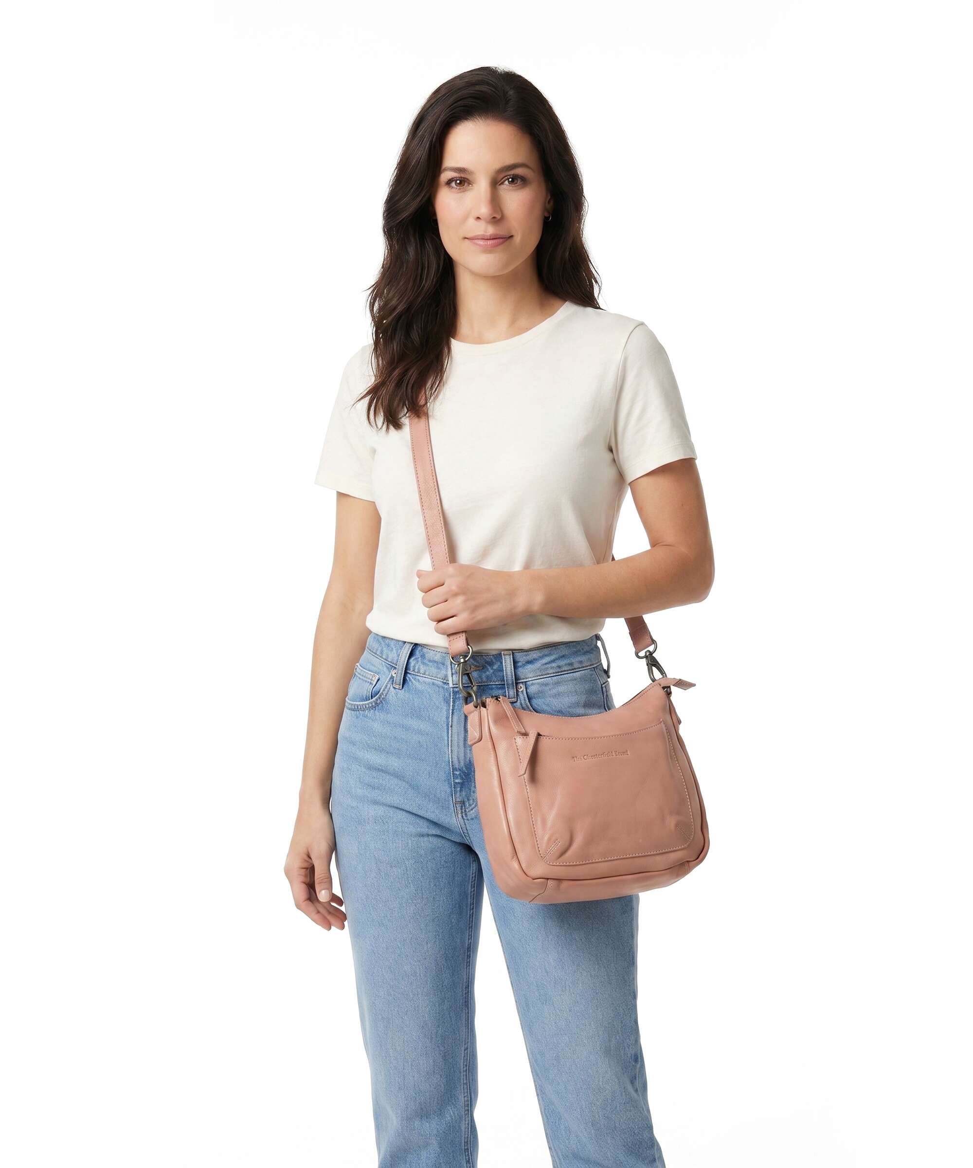 The Chesterfield Brand Washed Waxed Cow Caroline Crossbody bag vintage rose