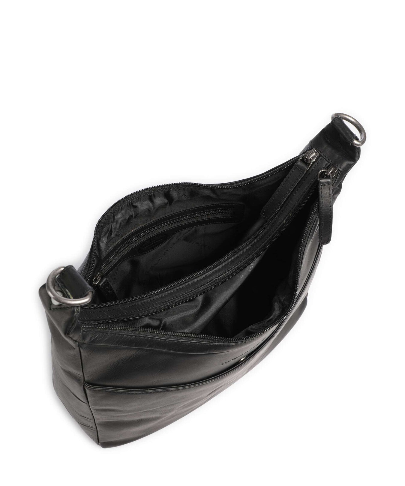 The Chesterfield Brand Wax Pull Up Cow Olvia Hobo bag black