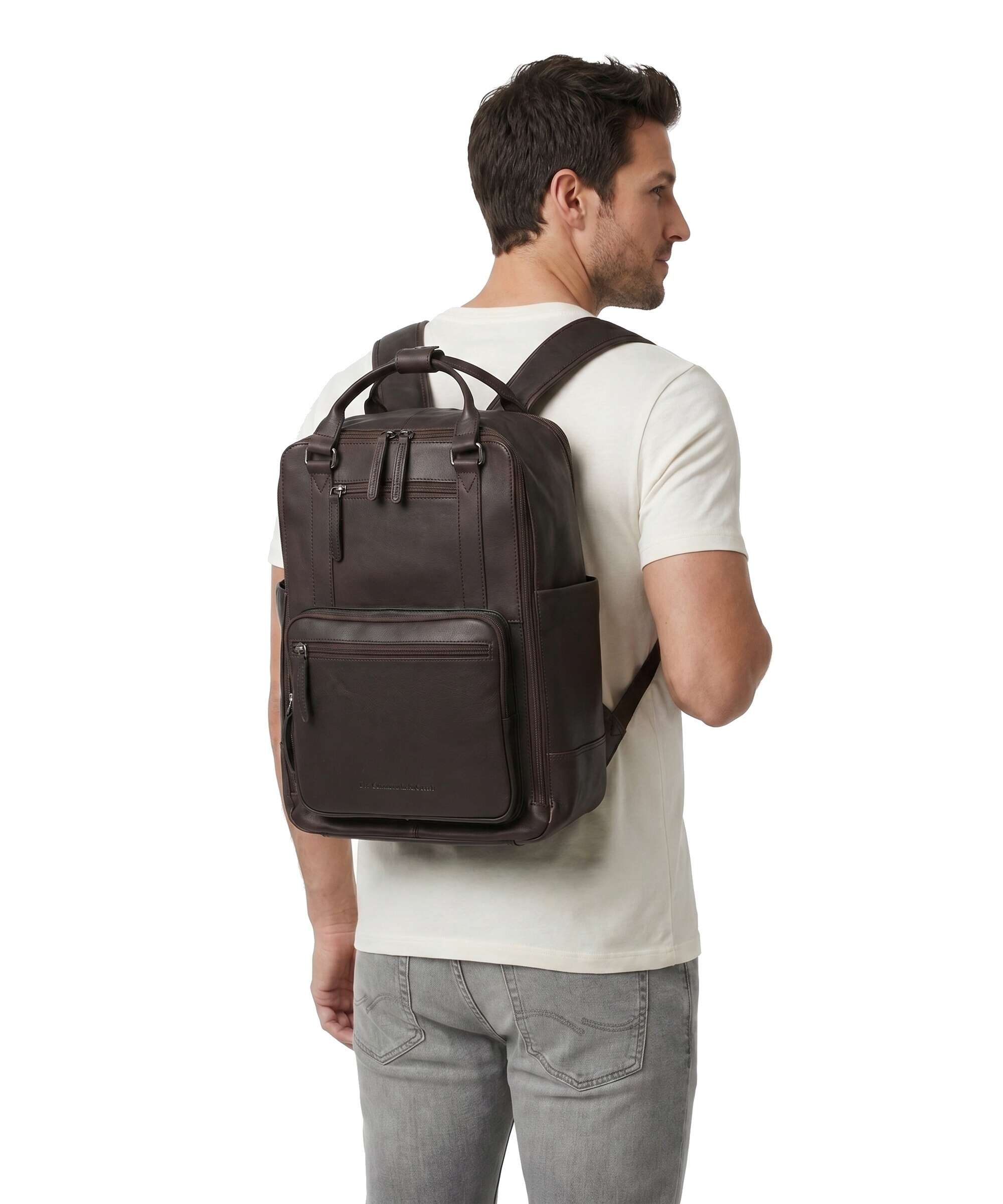 The Chesterfield Brand Wax Pull Up Cow Calden Backpack brown