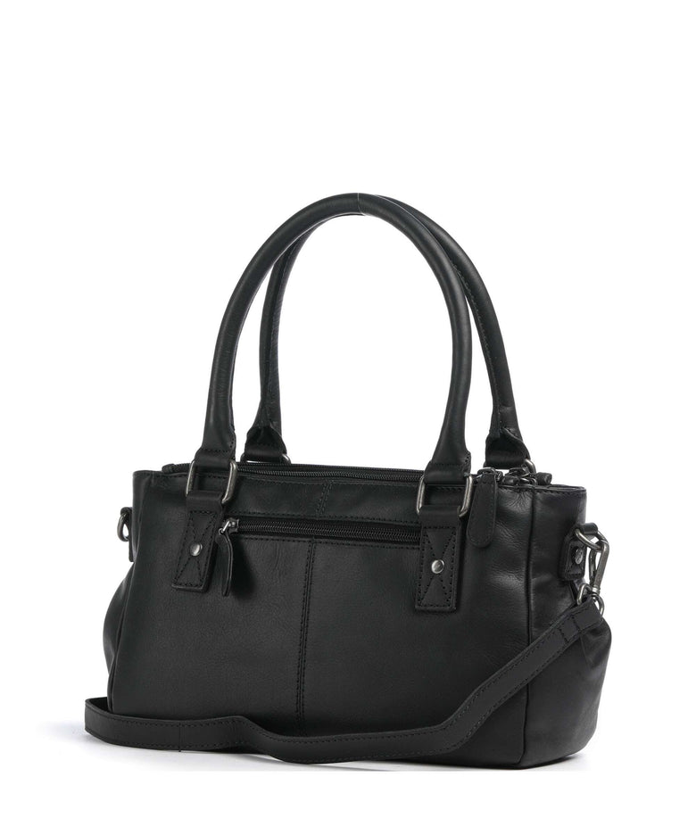 The Chesterfield Brand Wax Pull Up Cow Fenja Handbag black