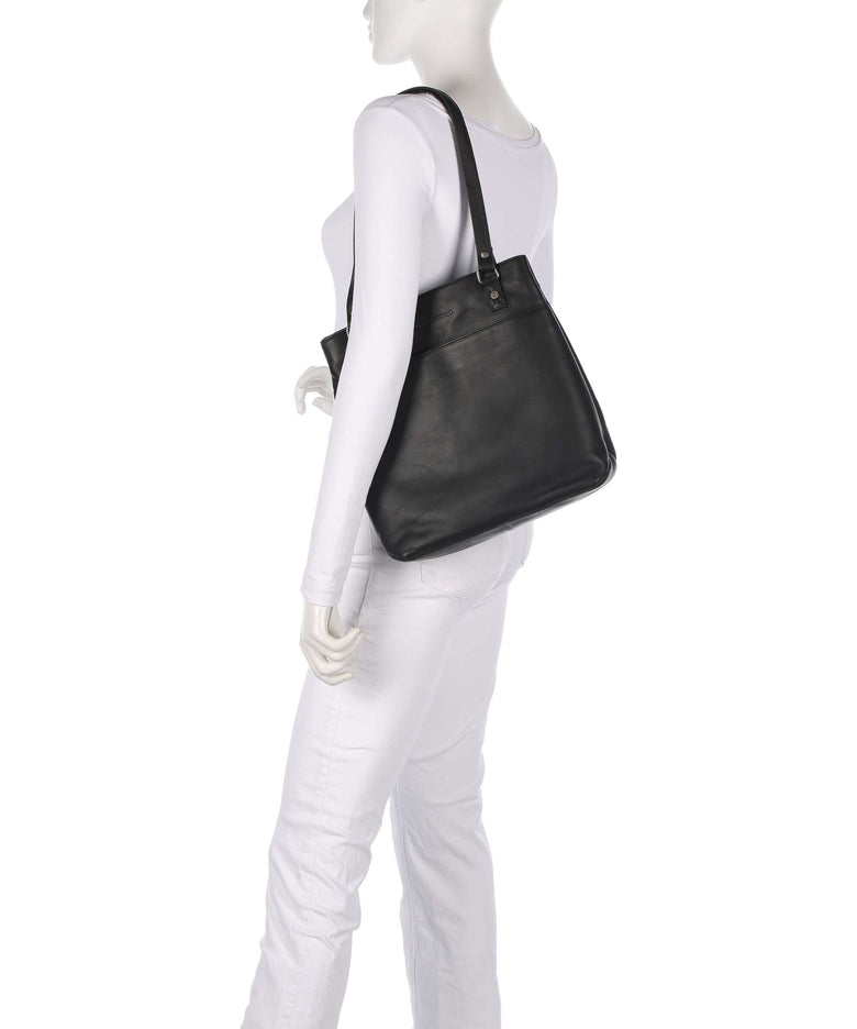 The Chesterfield Brand Wax Pull Up Cow Raynor Backpack bag black