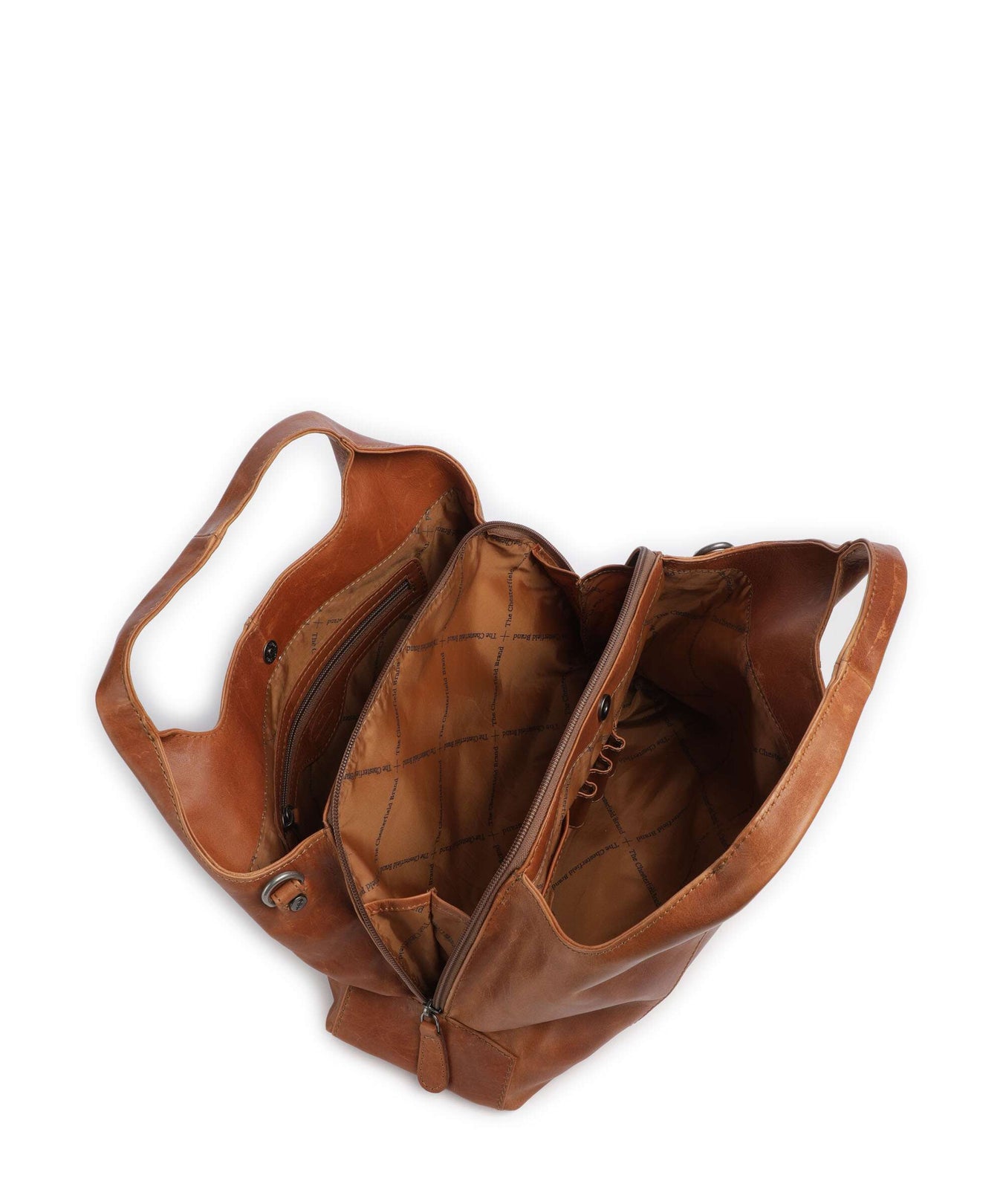 The Chesterfield Brand Wax Pull Up Cow Salina Handbag cognac