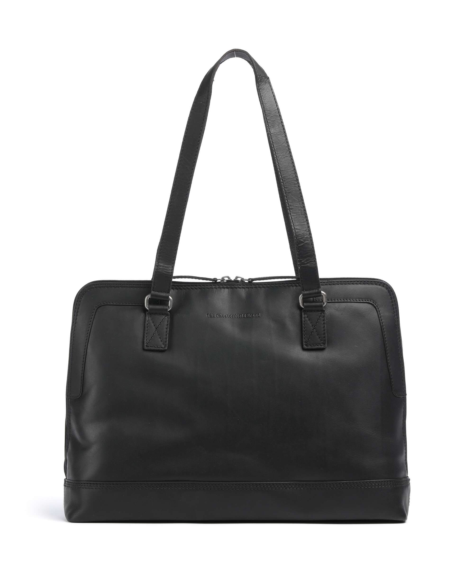The Chesterfield Brand Wax Pull Up Cow Elvar Shoulder bag black