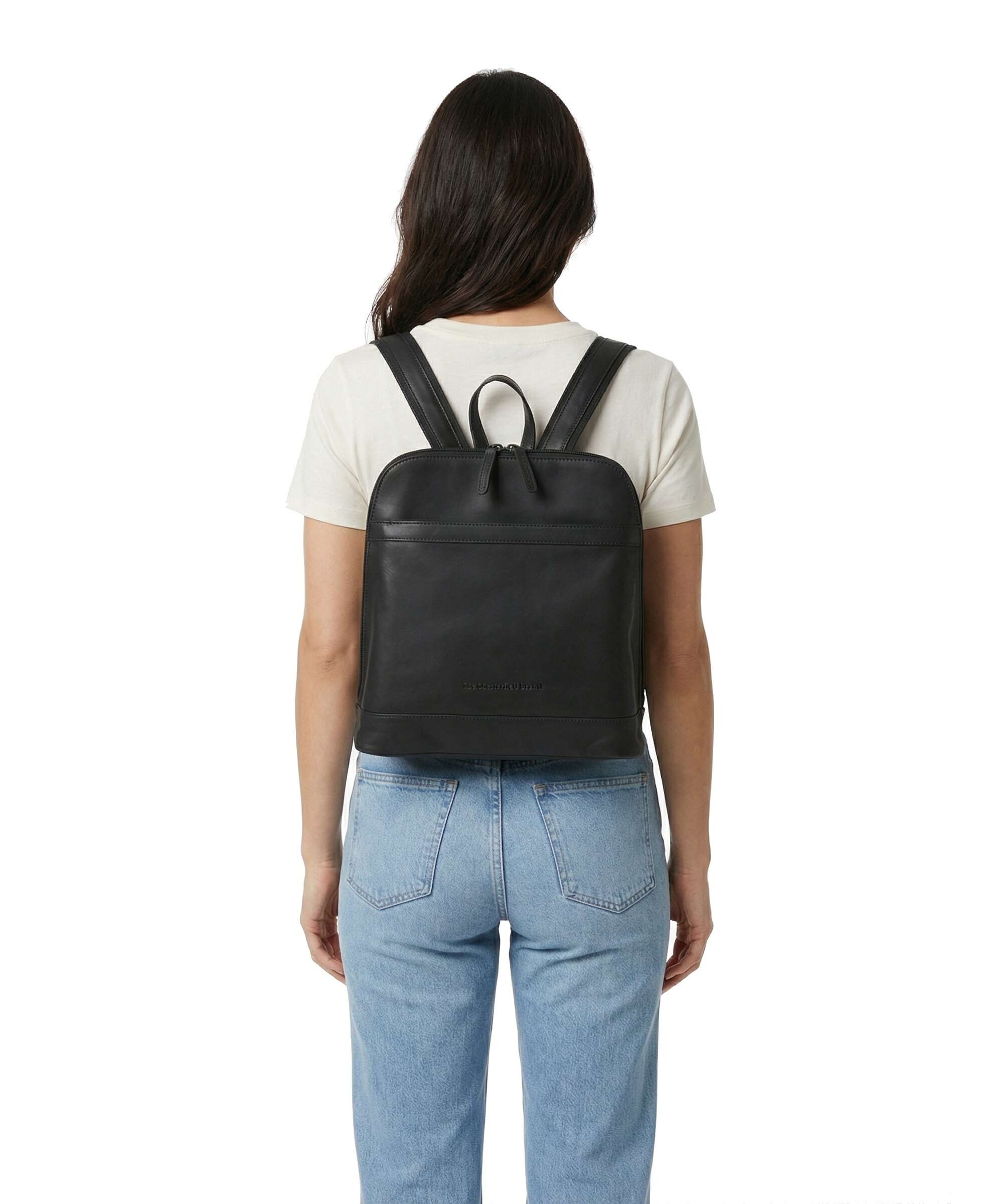 The Chesterfield Brand Wax Pull Up Cow Tigris Backpack black