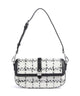 Karl Lagerfeld K/Autograph Boucle Shoulder bag black/white