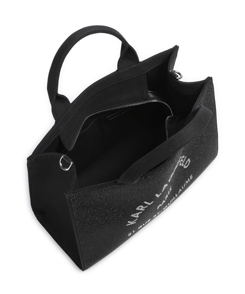 Karl Lagerfeld K/Rue St Guillaume Medium Handbag black embellishment