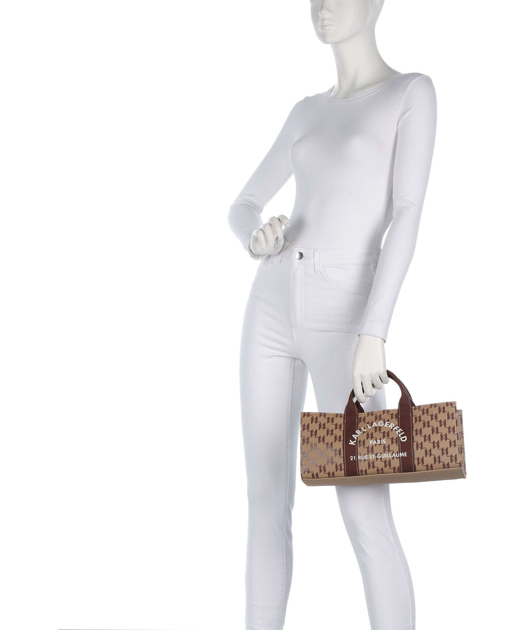 Karl Lagerfeld K/Rue St Guillaume Monogram Handbag monogram nougat brown