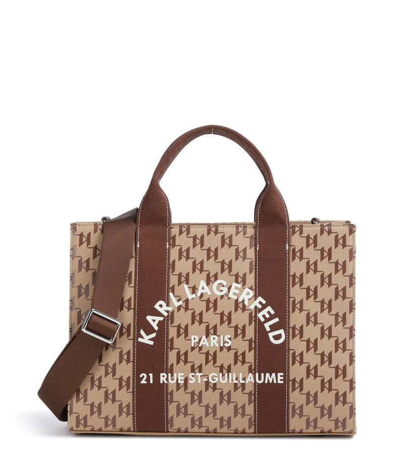 Karl Lagerfeld K/Rue St Guillaume Monogram Medium Handbag monogram nougat brown