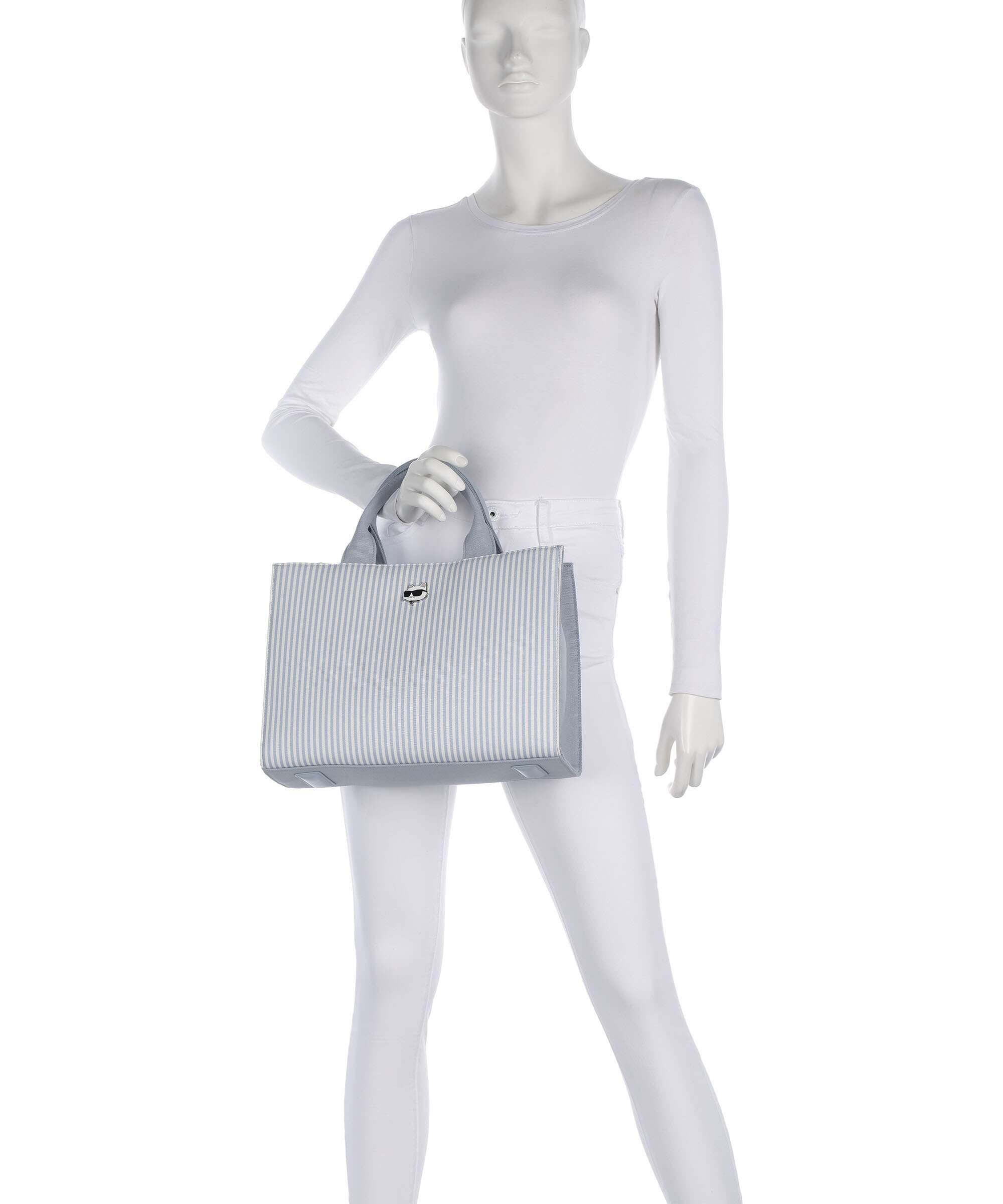 Karl Lagerfeld Ikon Medium Handbag kentucky blue stripe