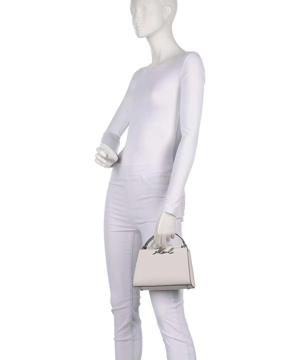 Karl Lagerfeld K/Signature Mini Handbag off white