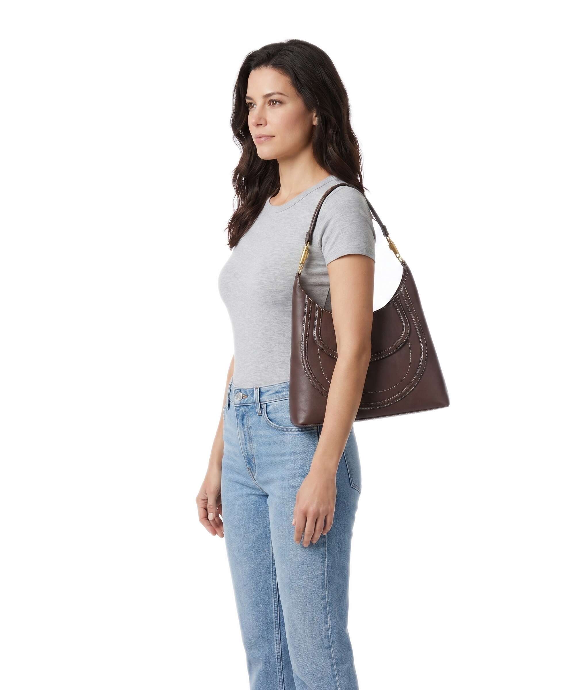 Steve Madden BSALUS Shoulder bag chocolate/gold