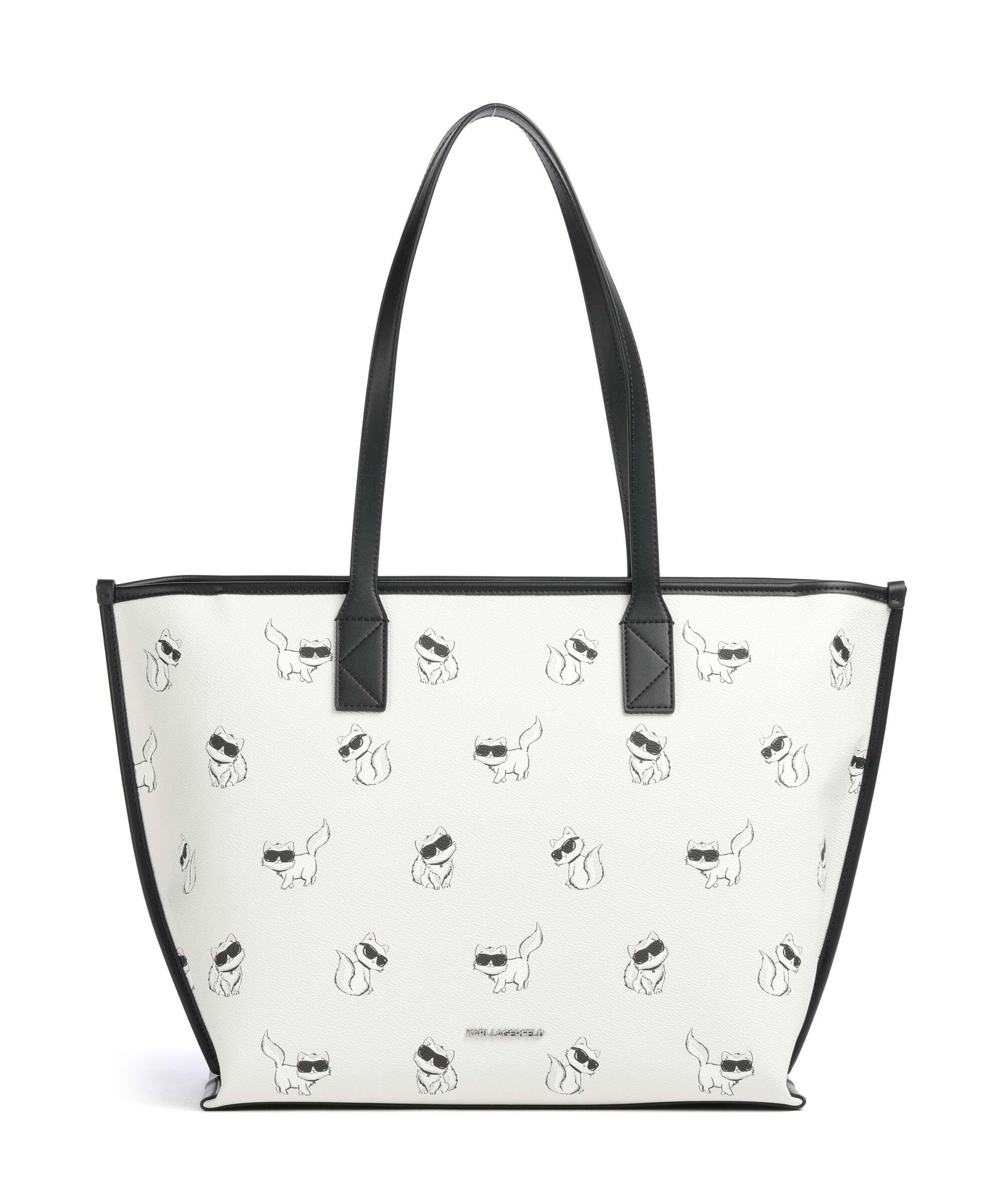 Karl Lagerfeld Ikon Choupette Tote bag off white