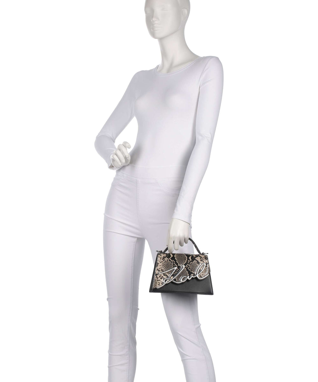 Karl Lagerfeld K/Signature 2.0 Small Crossbody bag natural snake aop